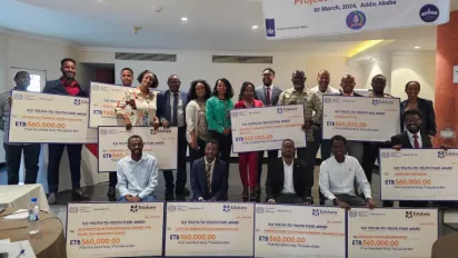 Winners of ILO Youth to Youth Fund in Ethiopia 